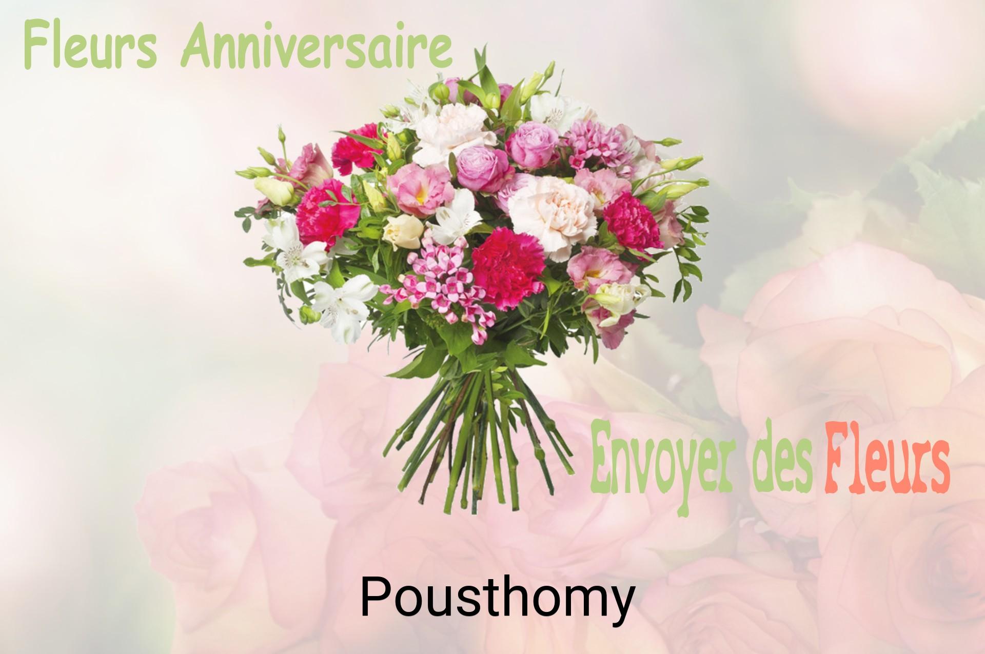 Bouquet de fleurs d’anniversaire livré à Pousthomy