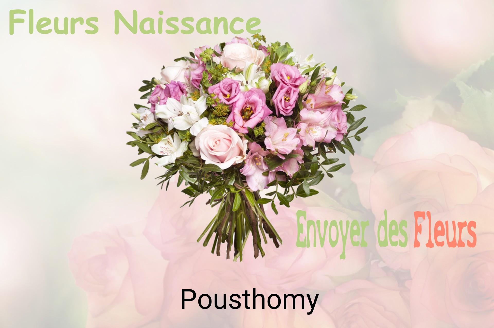 Bouquet de fleurs de naissance livré à Pousthomy